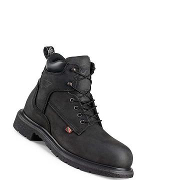 Red Wing DynaForce® 6-inch Safety Toe Men's Waterproof Boots Black | ZA 376QMA